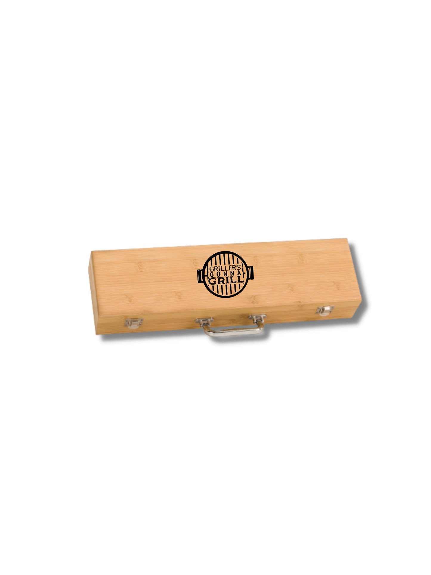 3-Piece Bamboo BBQ Set in Bamboo Case