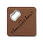Square Bottle Opener Coasters - (Set of 4)