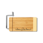 Bamboo Rectangle Cutting Board with Metal Cheese Cutter